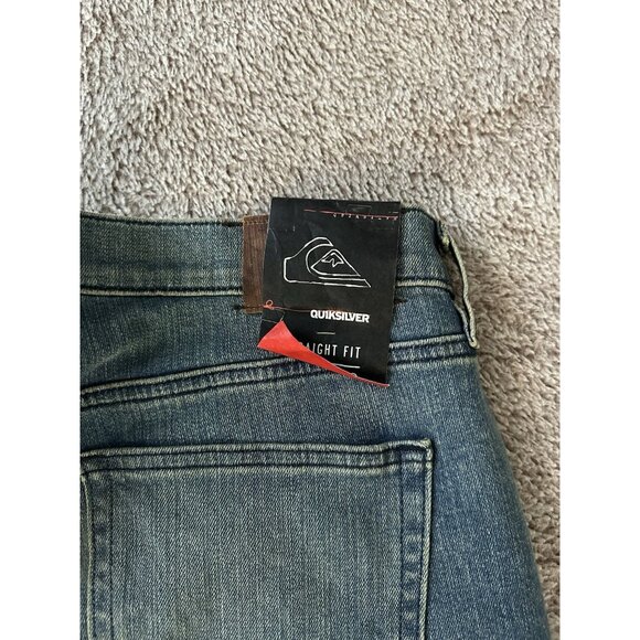 Quiksilver Men’s Jeans Blue Straight Fit Size 36x32 New - Picture 11 of 16